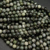 Green zebra jasper beads.