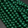 Round Malachite Beads for Jewelry Making