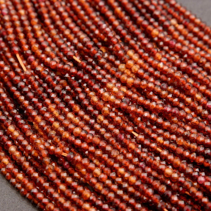 Hessonite garnet beads.