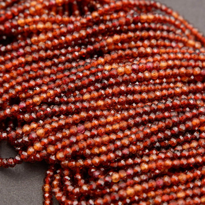 Hessonite garnet beads.