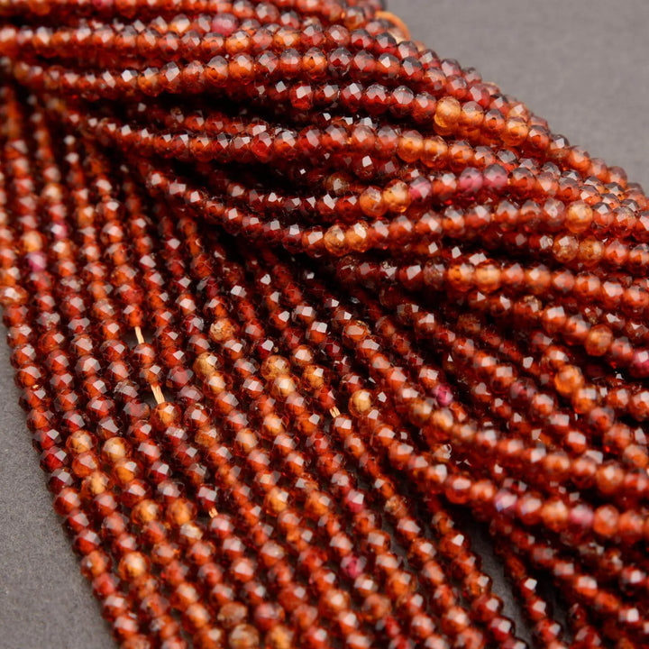 Hessonite garnet beads.