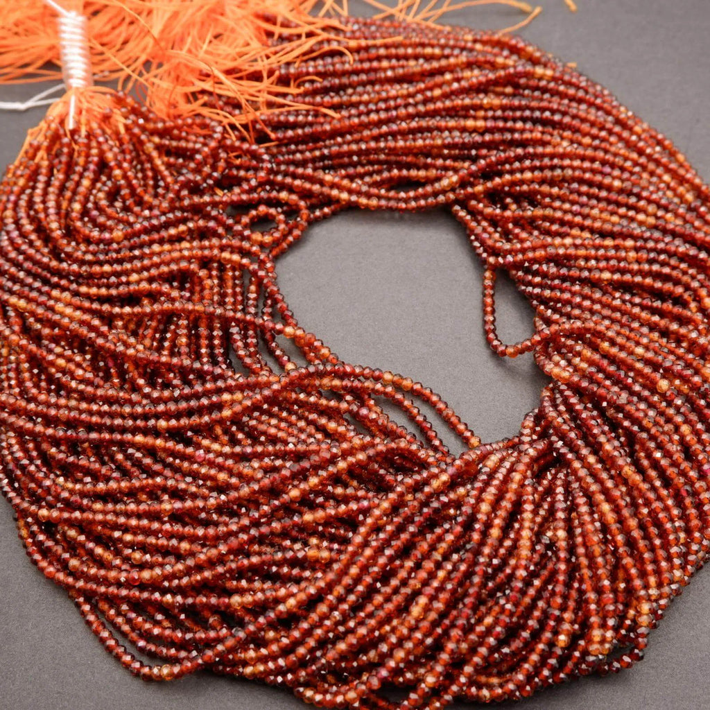 Hessonite garnet beads.