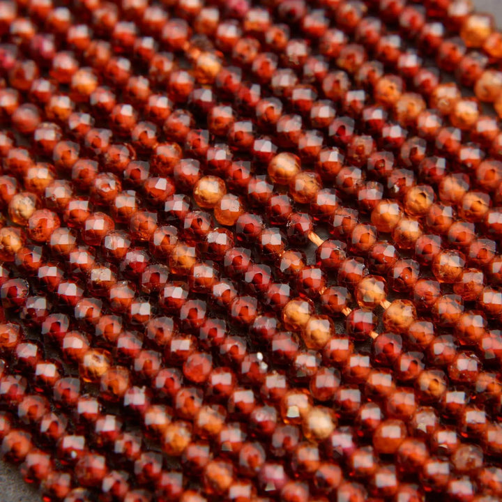 Hessonite garnet beads.
