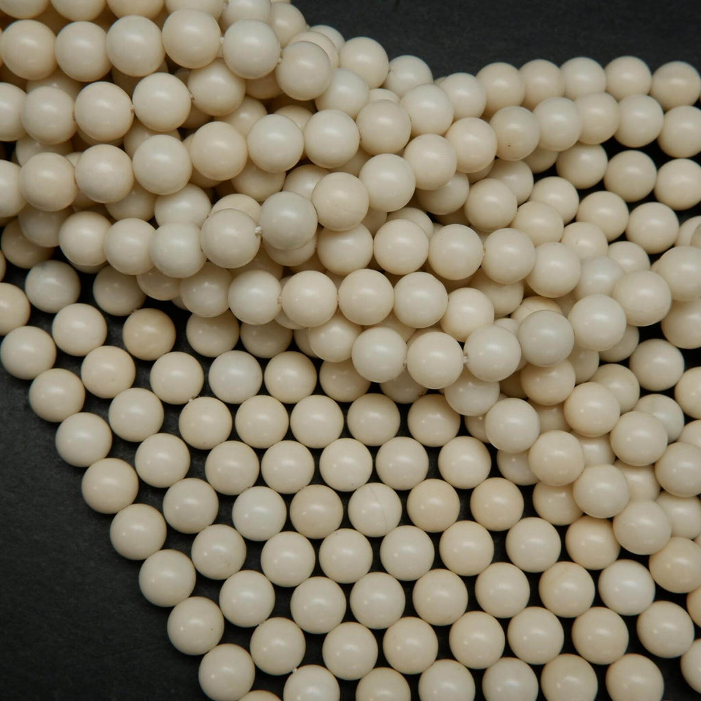 Ivory jade beads.
