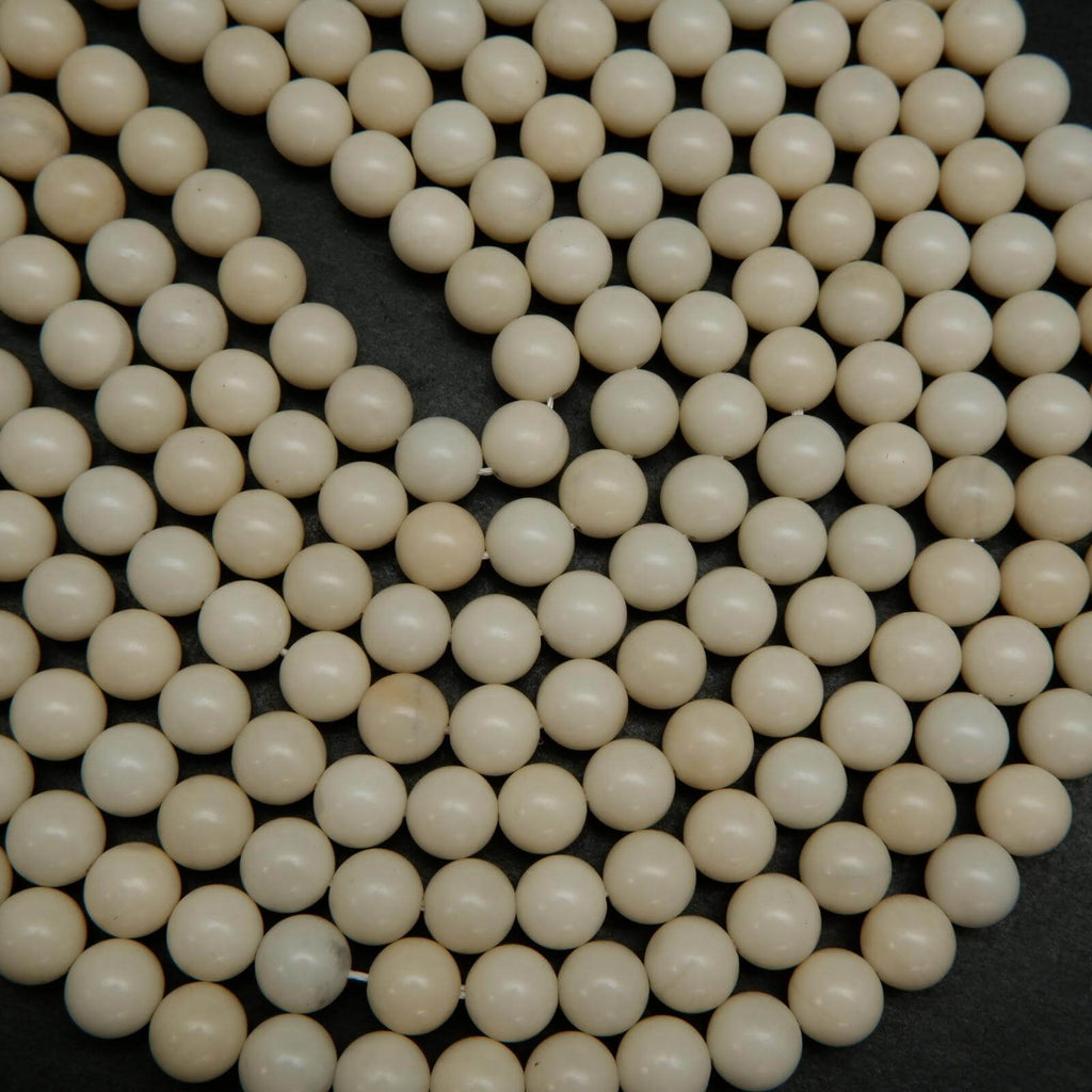Ivory jade beads.
