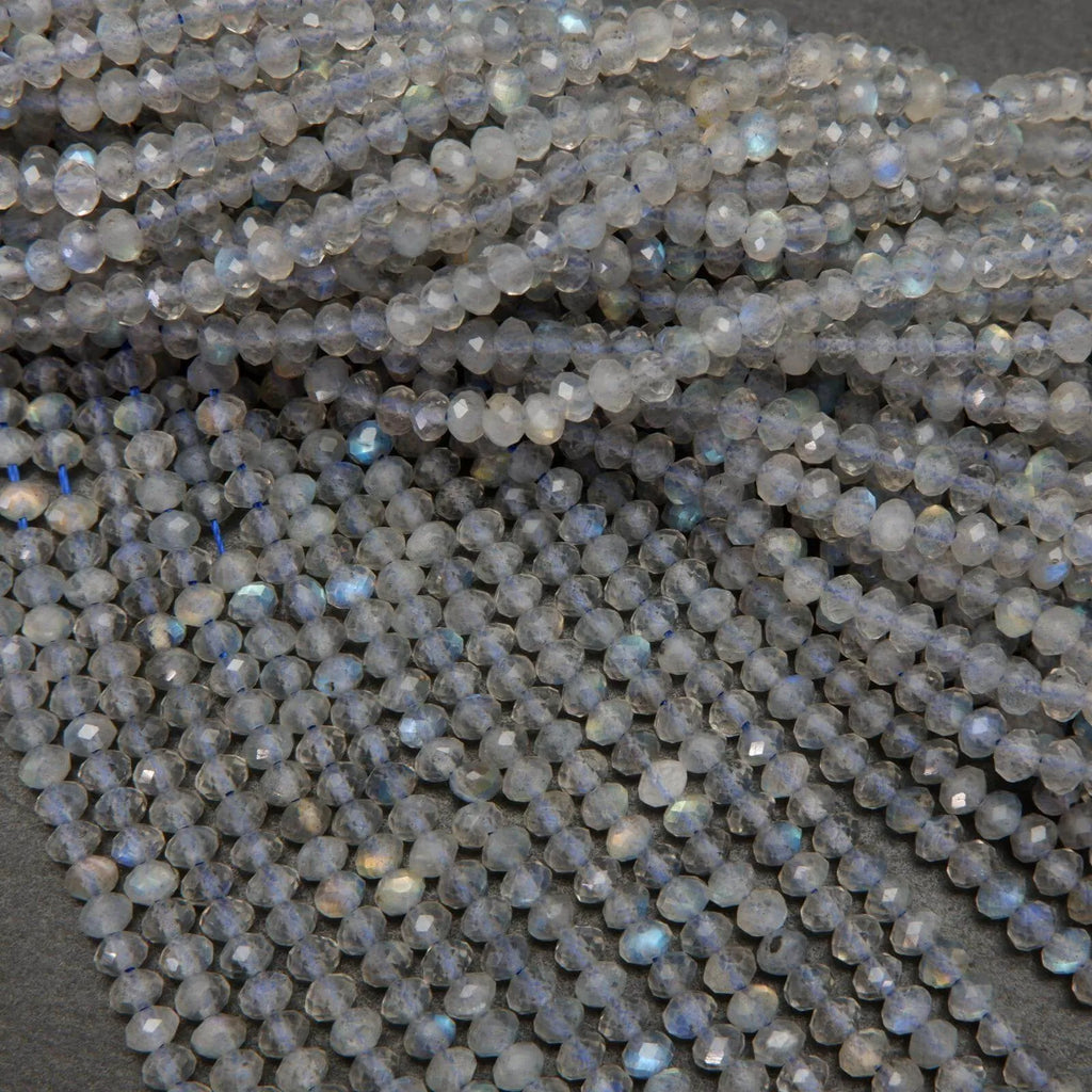 Blue flash labradorite beads.