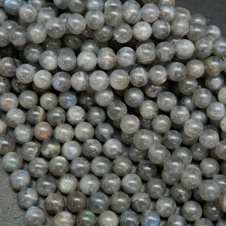 Grey labradorite stone beads.