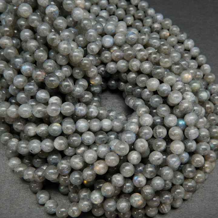 Grey labradorite stone beads.