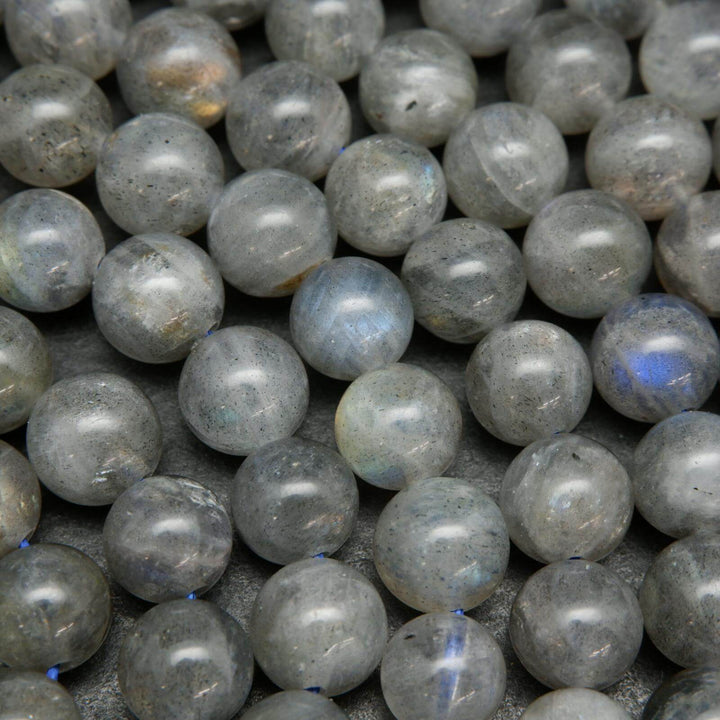 Grey labradorite stone beads.