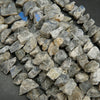 Labradorite raw cut nugget beads.