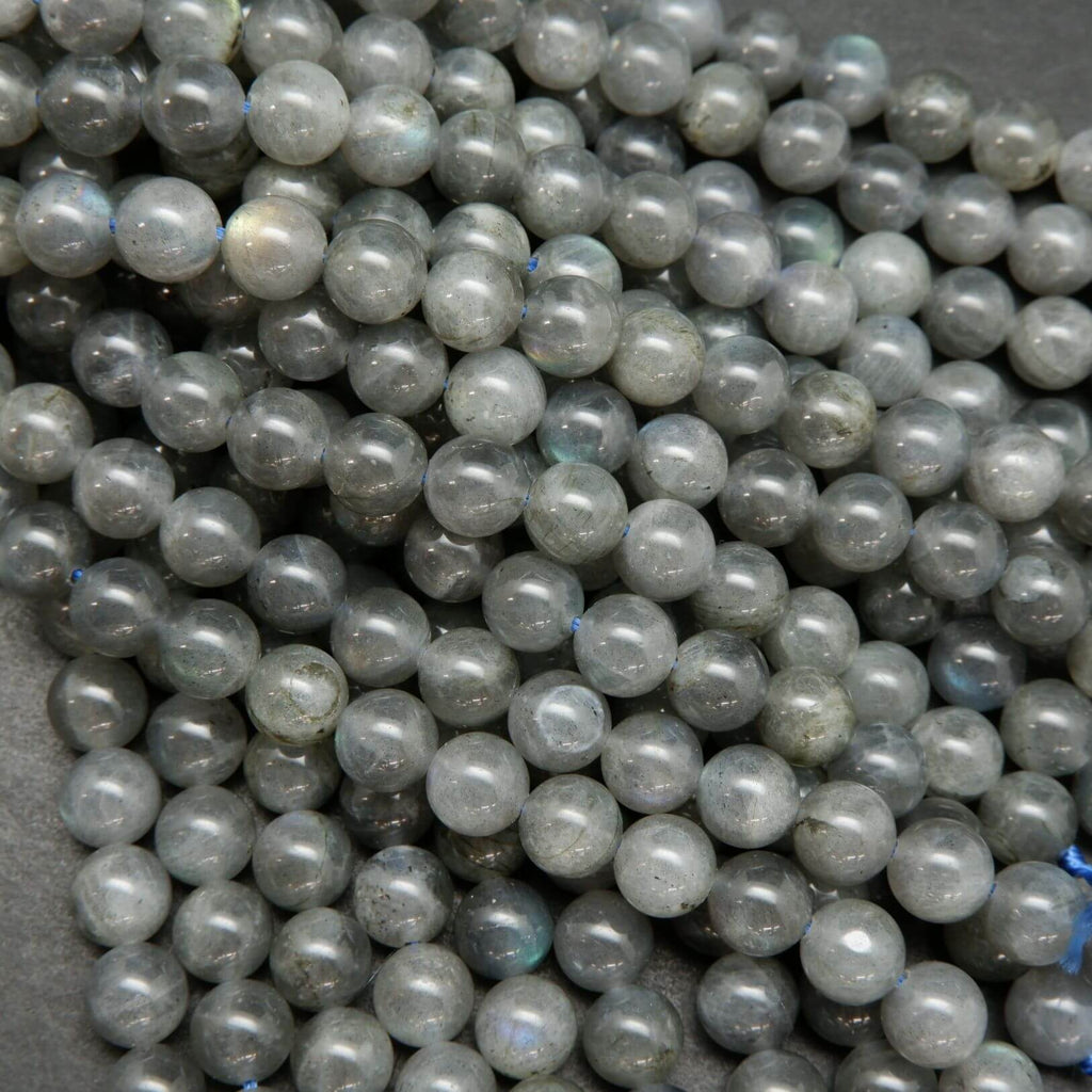 Icy Gray Labradorite · Smooth · Round · 8.5mm, Bead, Tejas Beads