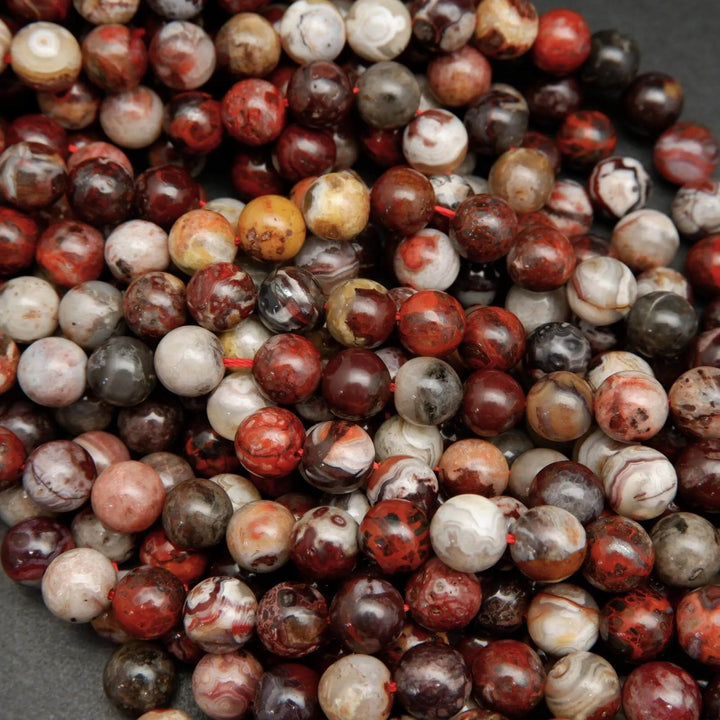 Red laguna lace agate beads.