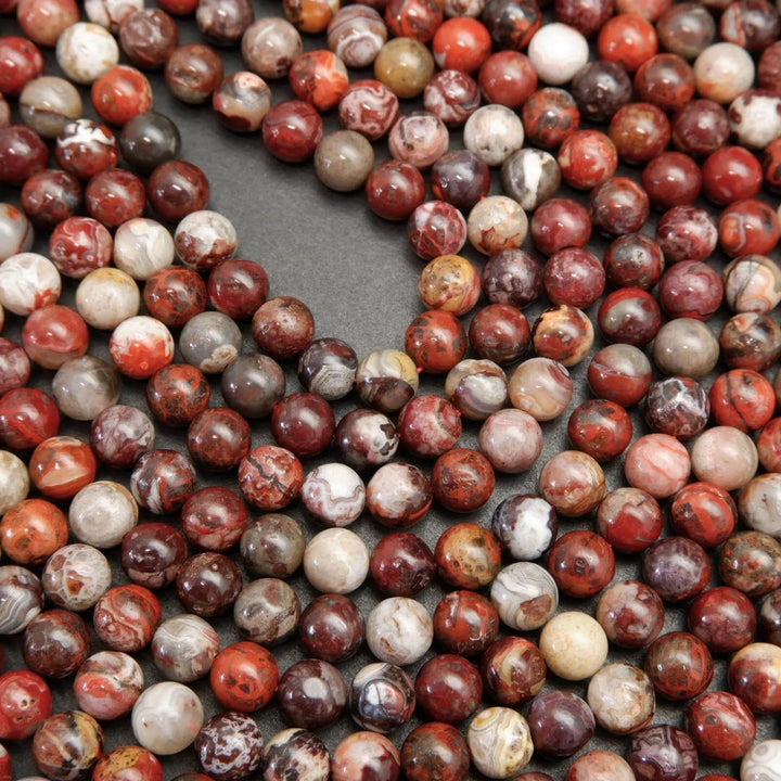 Red laguna lace agate beads.