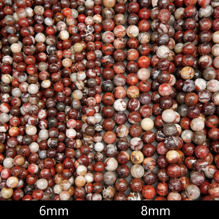 Red laguna lace agate beads.