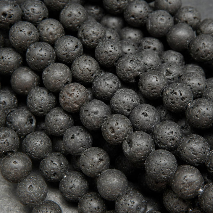Large hole lava beads.