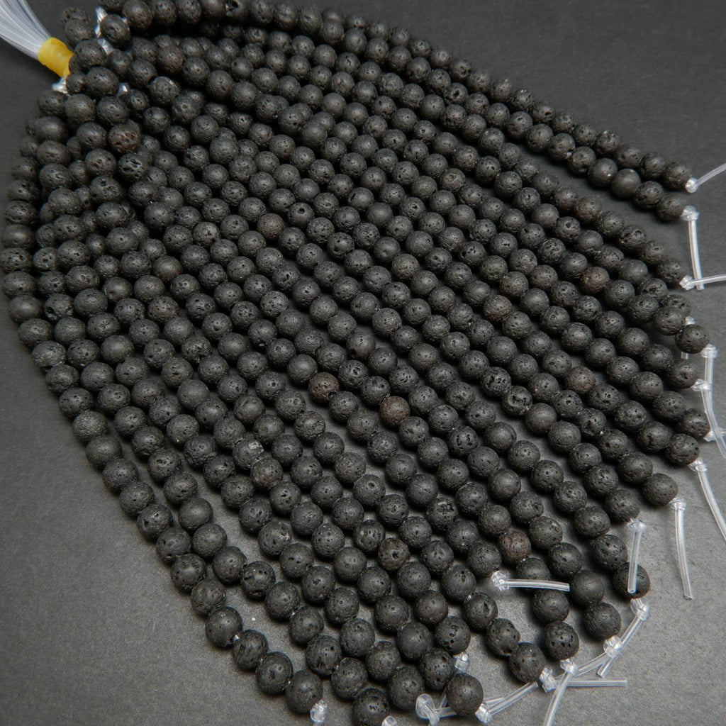 Large hole lava beads.