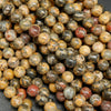 Yellow leopard skin jasper beads.