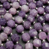 Lepidolite prism shapes beads.