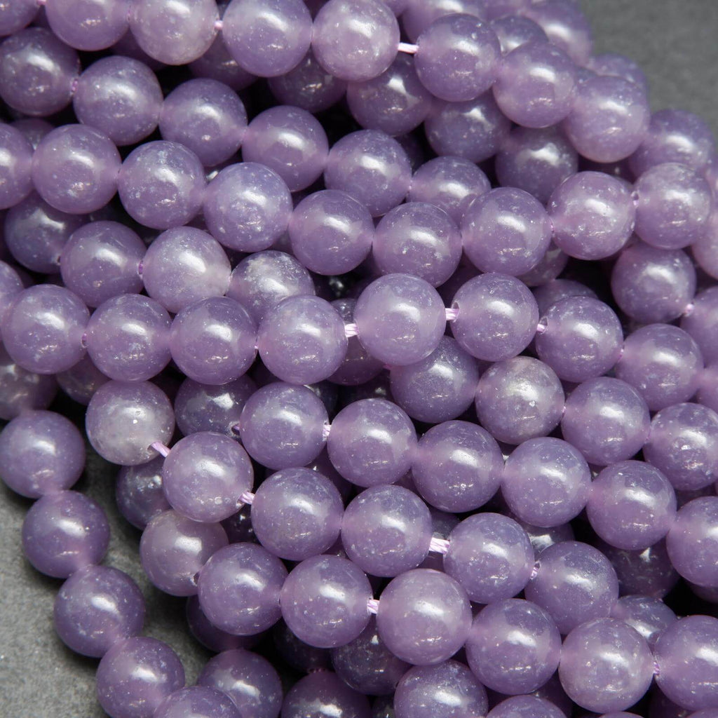 Lilac Lepidolite A+ · Smooth · Round · 8mm, Bead, Tejas Beads