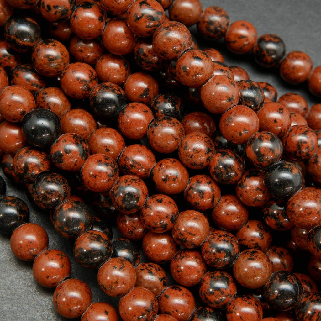 brown and black mahogany obsidian beads.