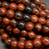 brown and black mahogany obsidian beads.