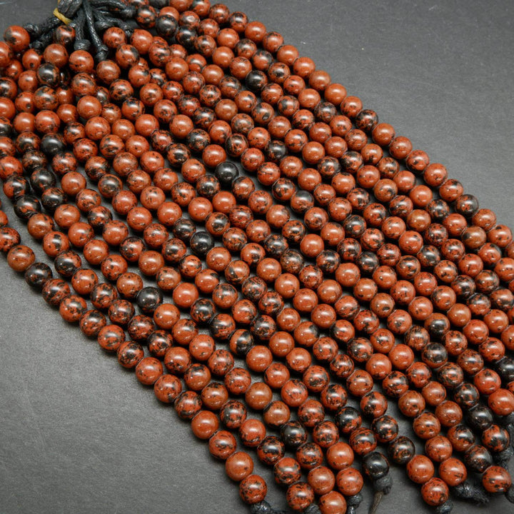 brown and black mahogany obsidian beads.