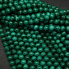 Green banded malachite beads.