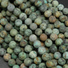 Matte finish African turquoise beads.