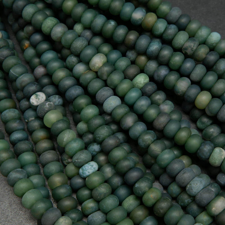 Green Moss Agate Beads.