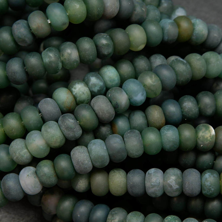 Green Moss Agate Beads.