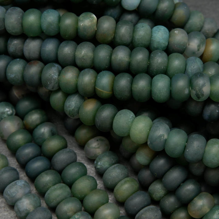 Green Moss Agate Beads.