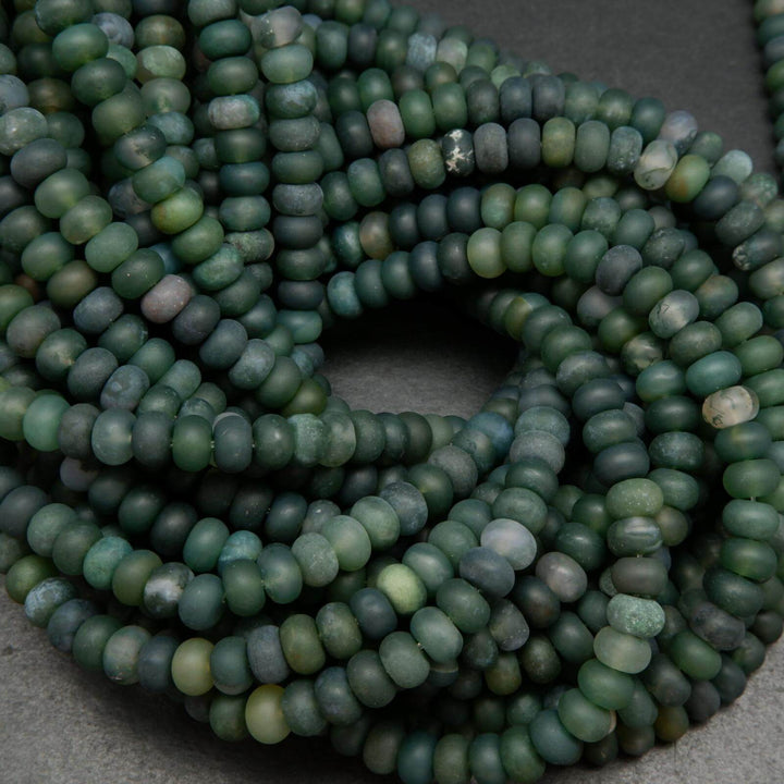 Green Moss Agate Beads.