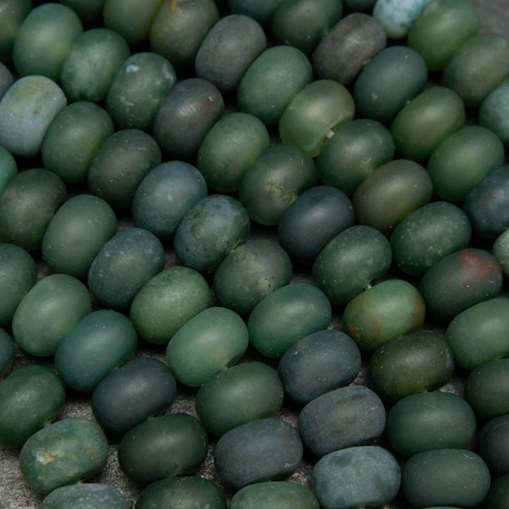 Green Moss Agate Beads.