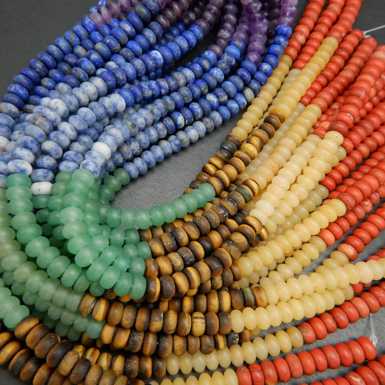 Rondelle Beads | Gemstone Beads | Tejas Beads