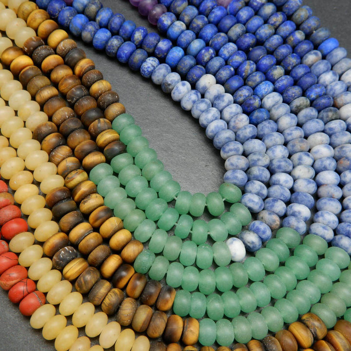 Matte finish seven chakra beads.
