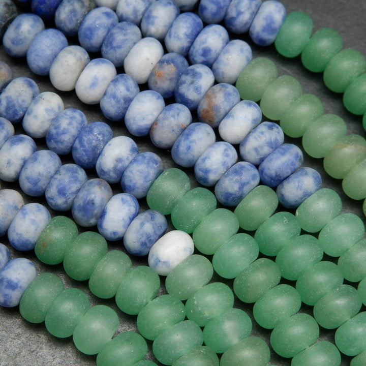 Matte finish seven chakra beads.