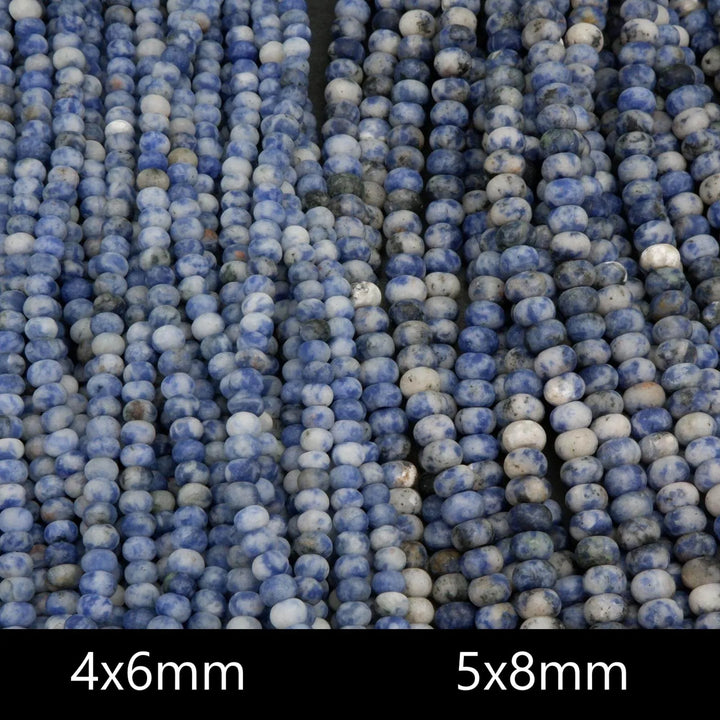 Snowflake Sodalite · Matte · Rondelle · 6mm, 8mm, Tejas Beads, Beads