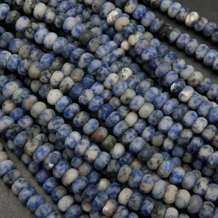 Snowflake Sodalite · Matte · Rondelle · 6mm, 8mm, Tejas Beads, Beads