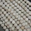 Matte Finish White Lace Agate Beads.