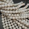 Matte Finish White Lace Agate Beads.