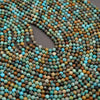 Microfaceted Turquoise Beads.