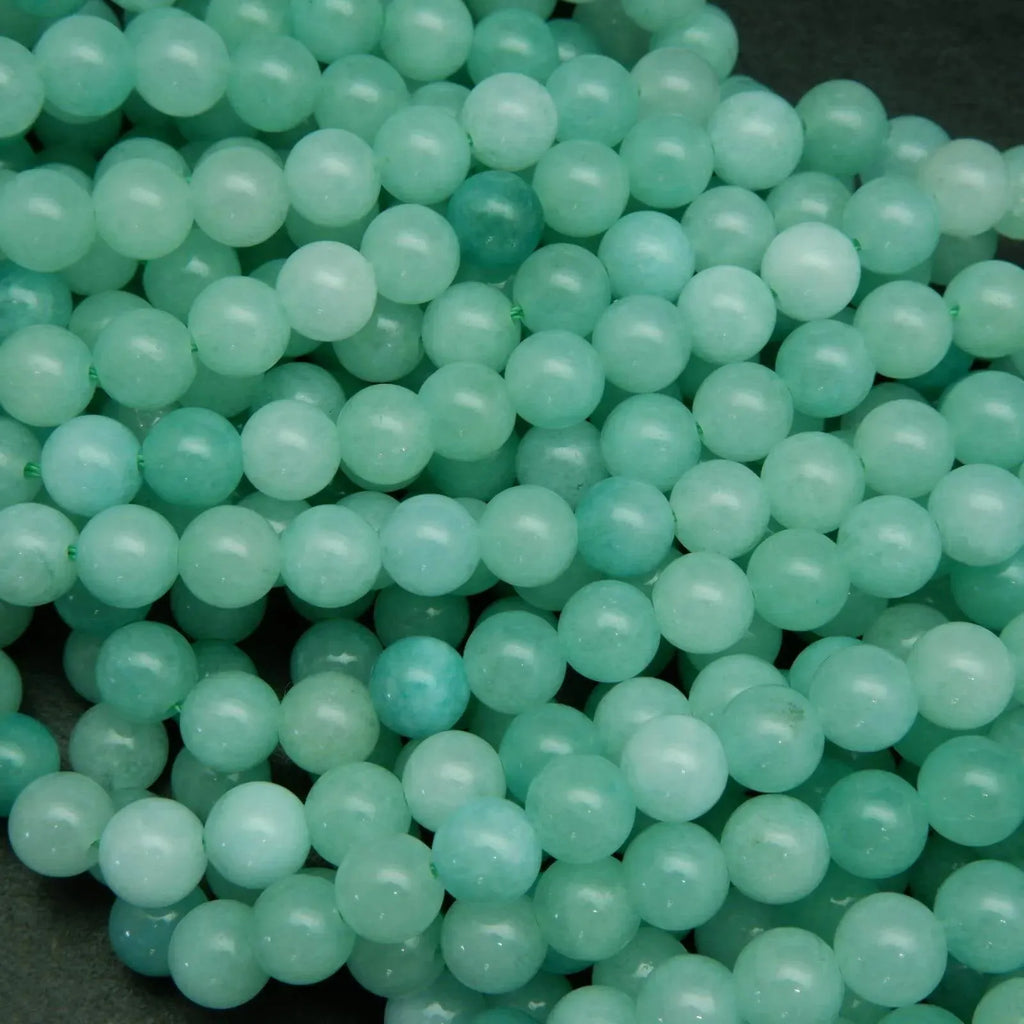 Minty Quartz (dyed) · Smooth · Round · 6mm, 8mm **CLEARANCE**, Bead, Tejas Beads