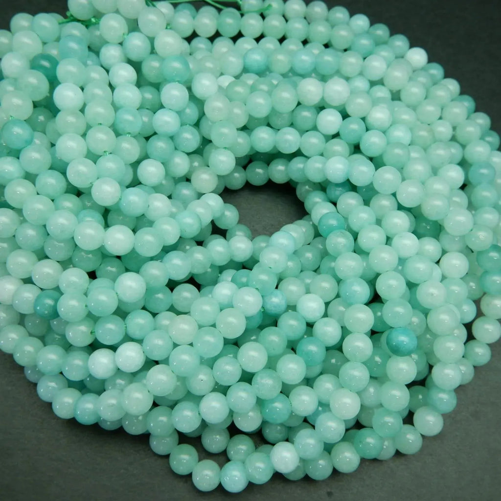Minty Quartz (dyed) · Smooth · Round · 6mm, 8mm **CLEARANCE**, Bead, Tejas Beads
