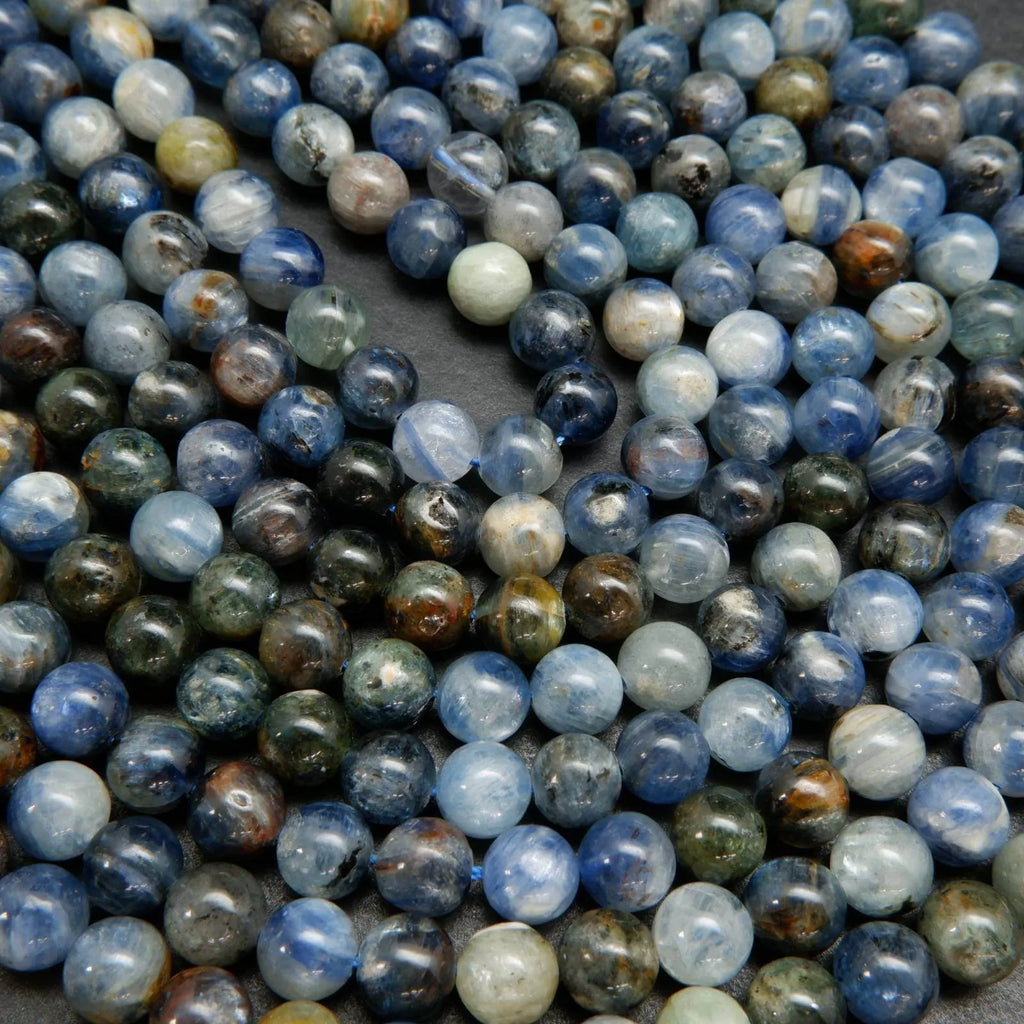 Kyanite Mix · Smooth · Round · 4.5mm, 5.5mm, 6mm, 8.5mm, 10mm, 11mm, Bead, Tejas Beads