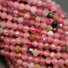 Multicolor pink tourmaline beads.