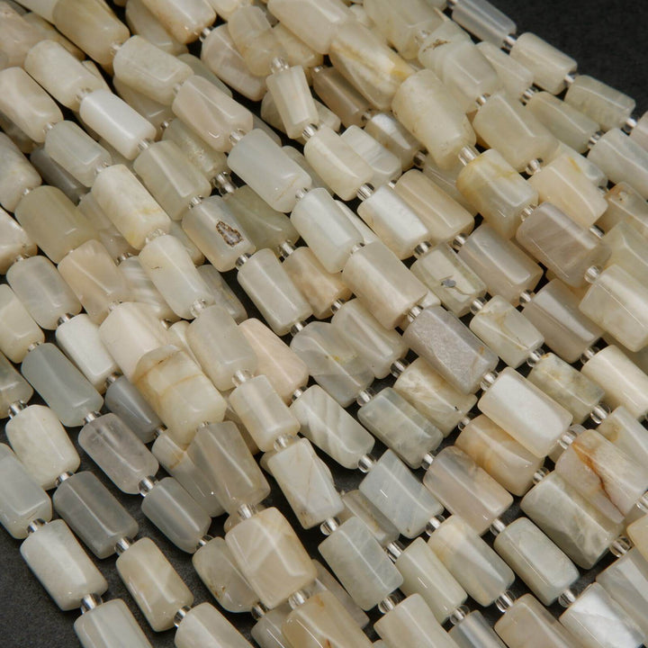 White moonstone beads.