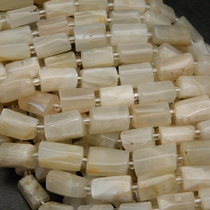 White moonstone beads.