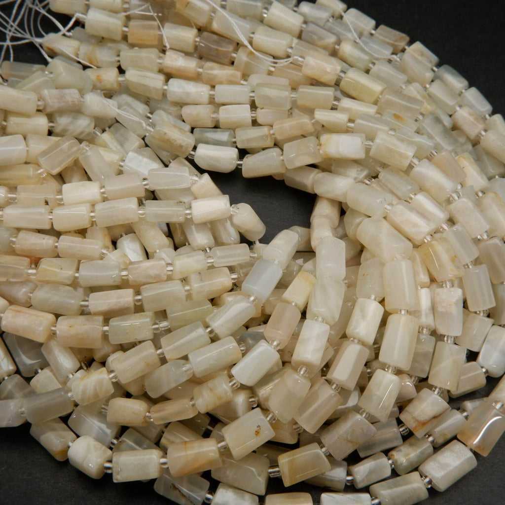 White moonstone beads.