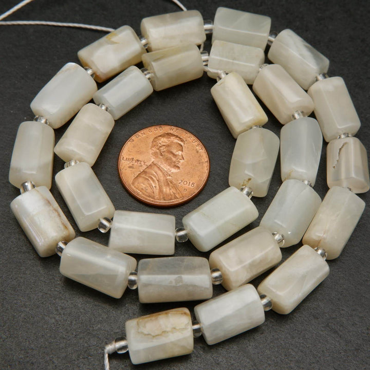 White moonstone beads.