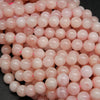 Polished morganite beads.
